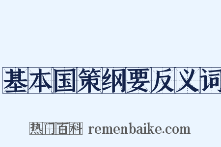 基本国策纲要反义词是什么意思的图片